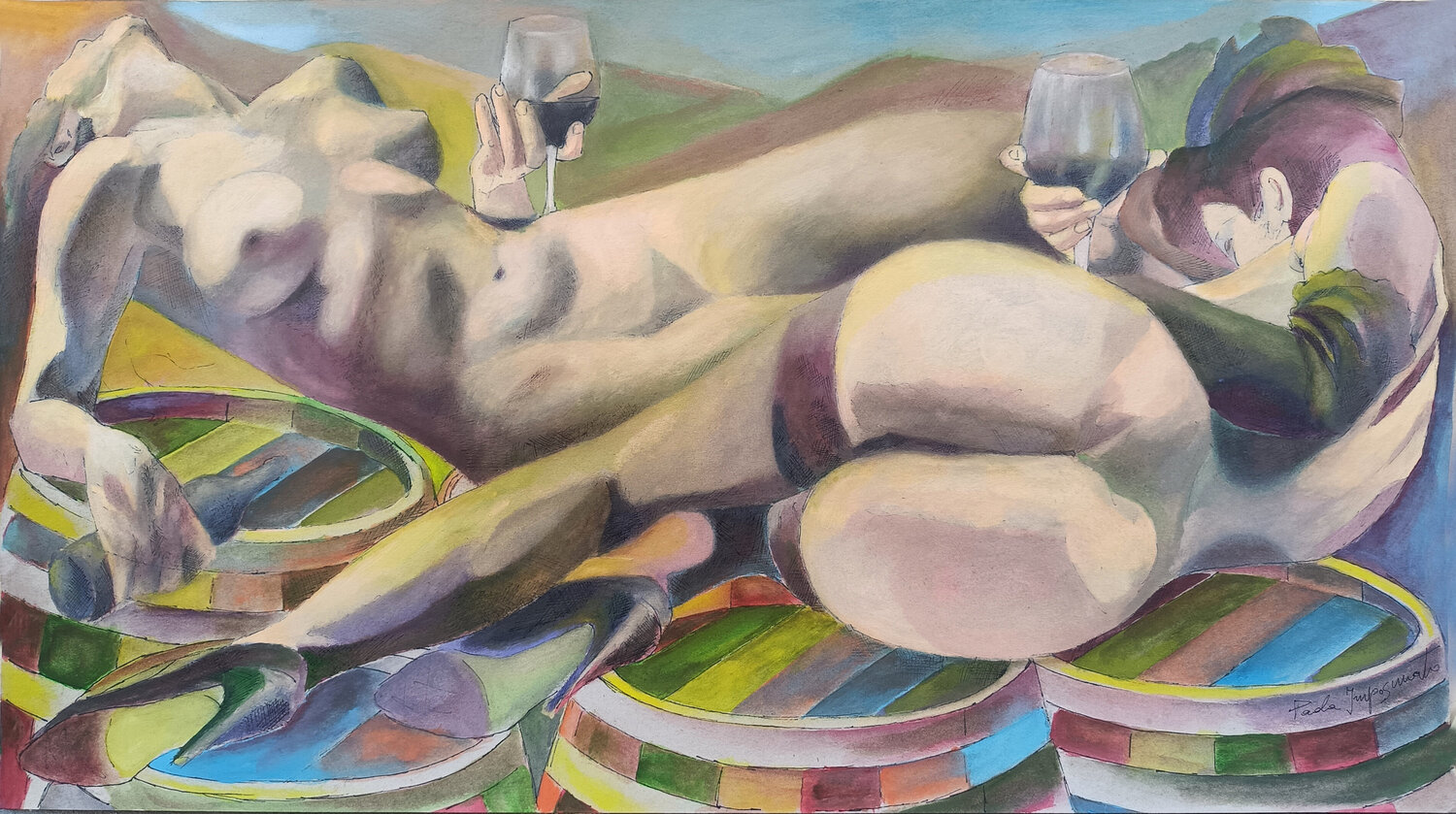 VINO NELLA POESIA Paola Imposimato Original painting for sale