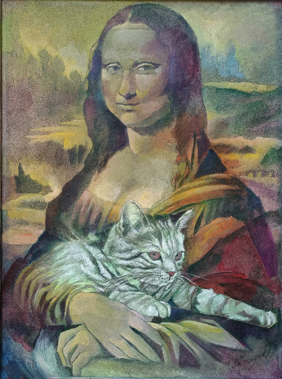 LA PASSIONE DI LEONARDO Paola Imposimato Original painting for sale