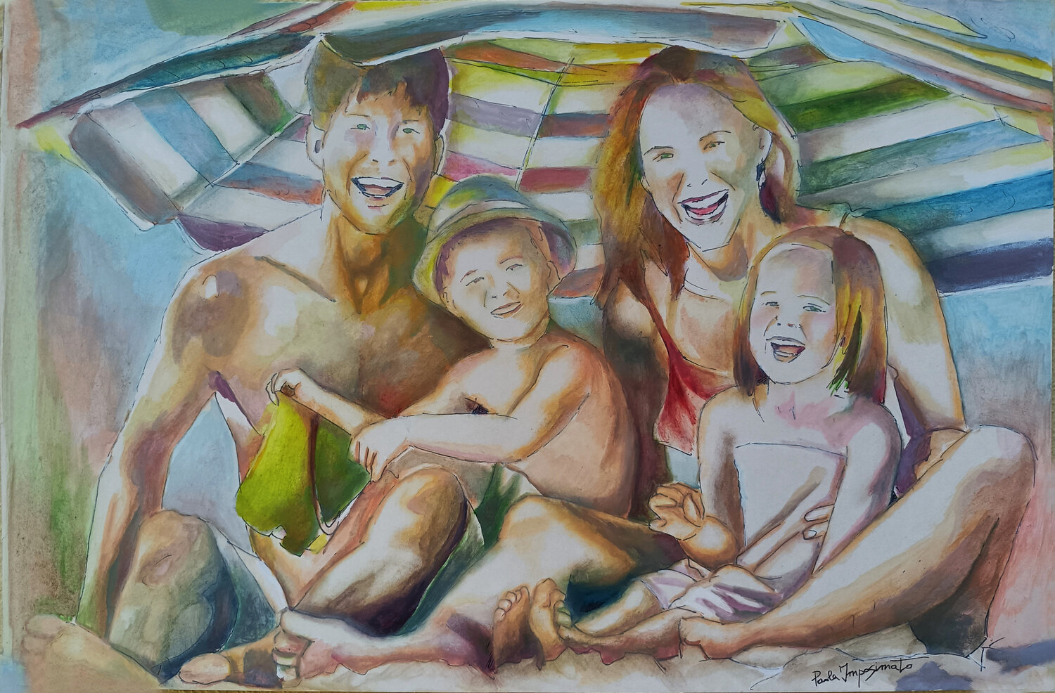 IN VACANZA Paola Imposimato Original painting for sale