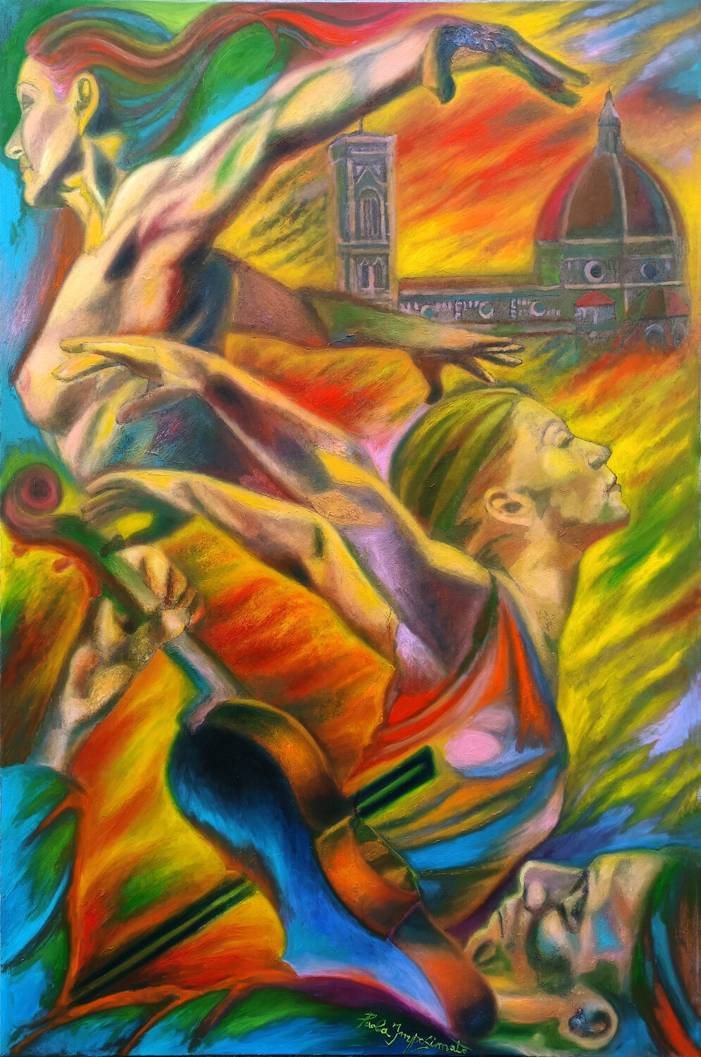 LA BALLATA DEL TRAMONTO Paola Imposimato Original painting for sale
