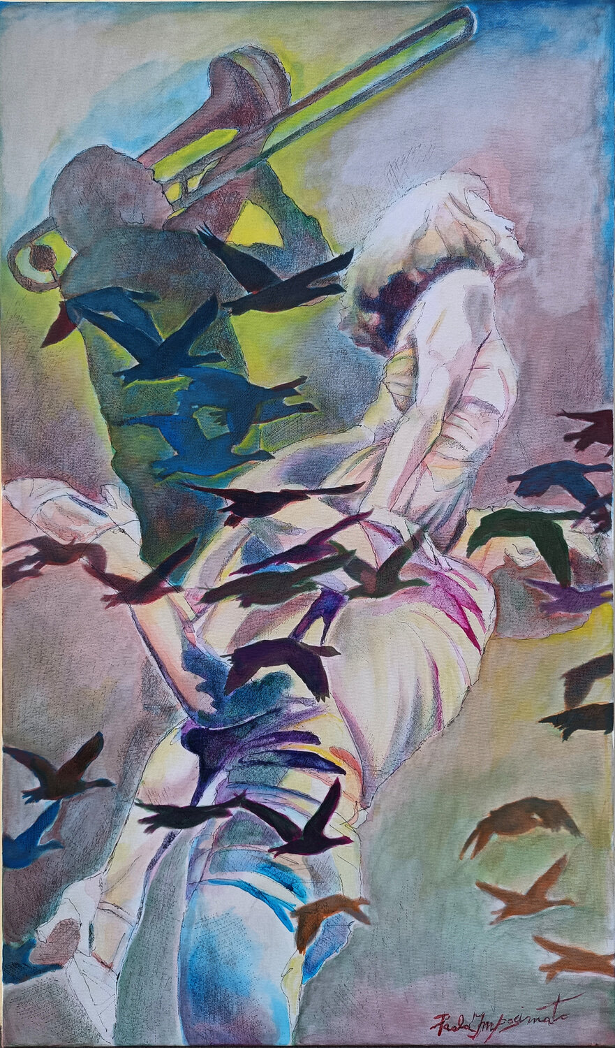 IL RESPIRO DELLA LIBERTÀ Paola Imposimato Original painting for sale