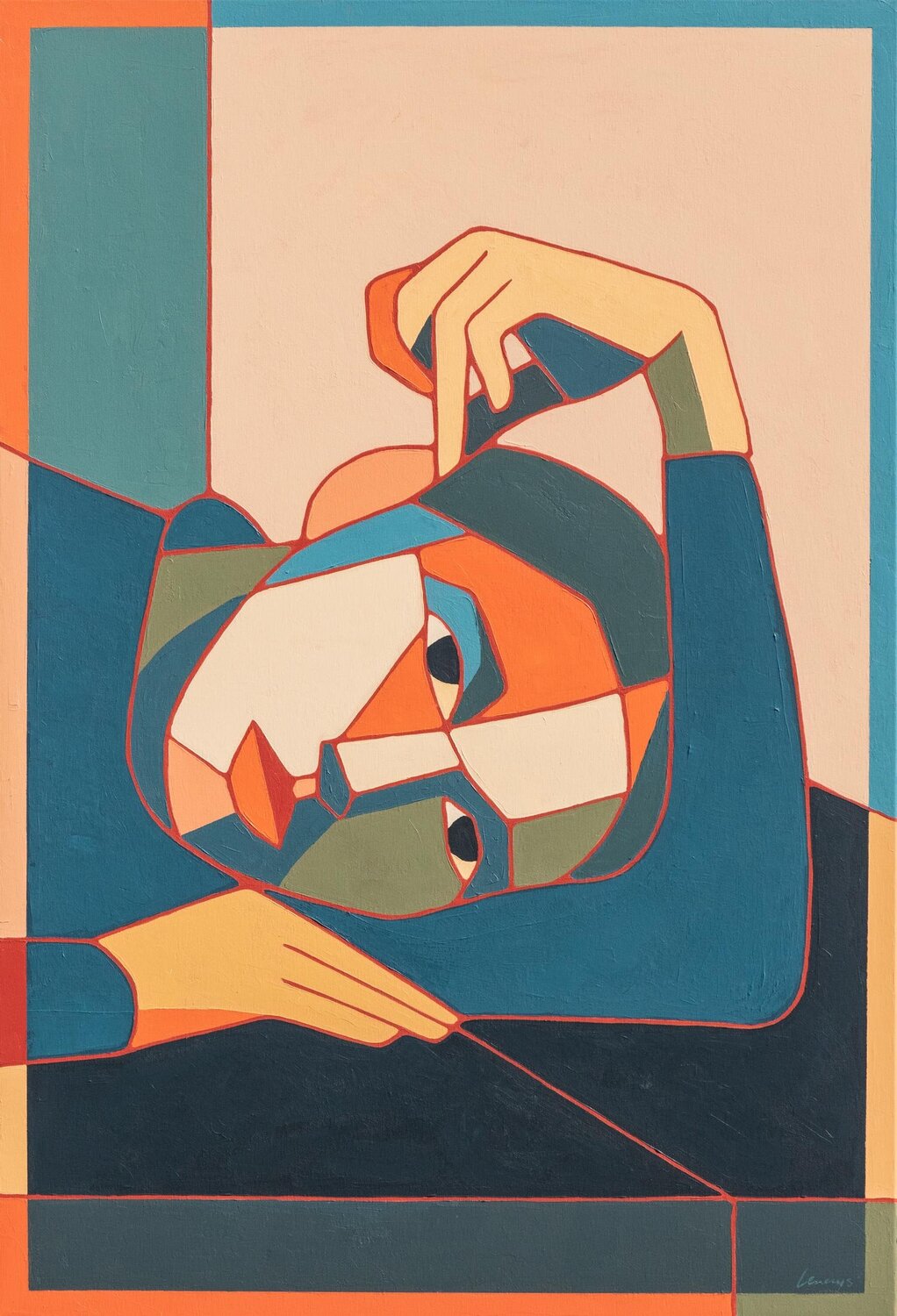 Her melancholy Marcin Lenczowski Original painting for sale