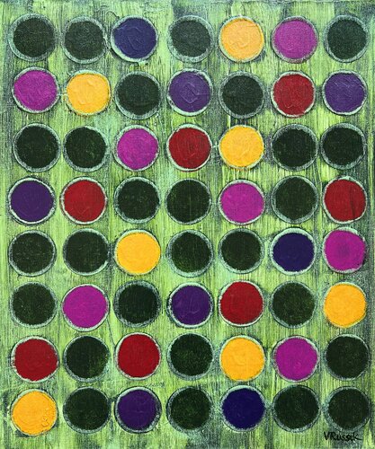 Zinnias 2 by Veronica Russek, Painting for Sale on Select