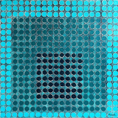 Radial Grid 10 by Veronica Russek, Painting for Sale on Select