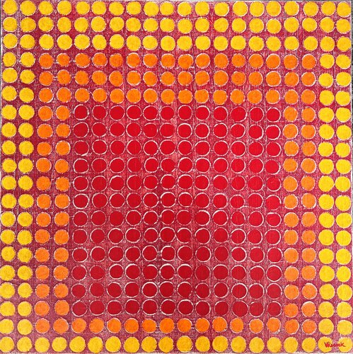 Radial Grid 14 by Veronica Russek, Painting for Sale on Select