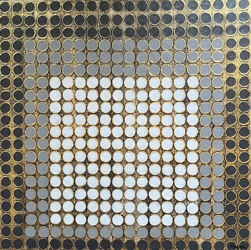 Radial Grid 9 by Veronica Russek, Painting for Sale on Select