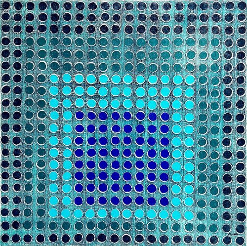 Radial Grid 7 by Veronica Russek, Painting for Sale on Select