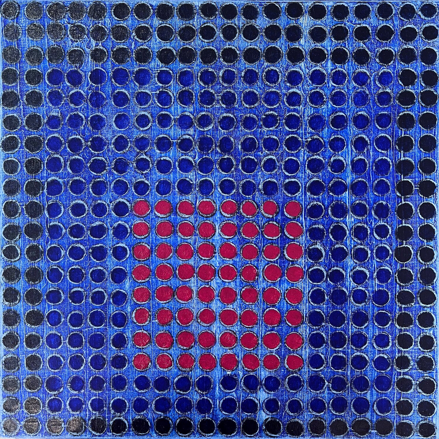 Radial Grid 1 Veronica Russek Original painting for sale