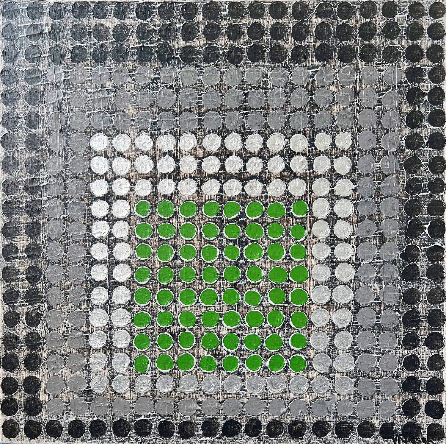 Radial Grid 2 Veronica Russek Original painting for sale