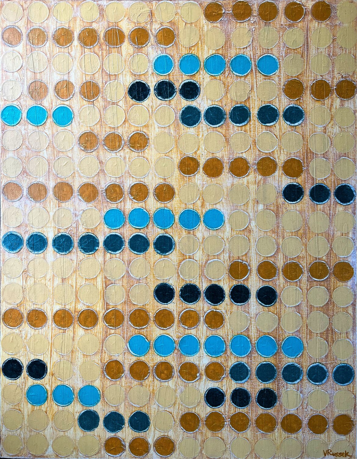 Dotted Lines 1 Veronica Russek Original painting for sale