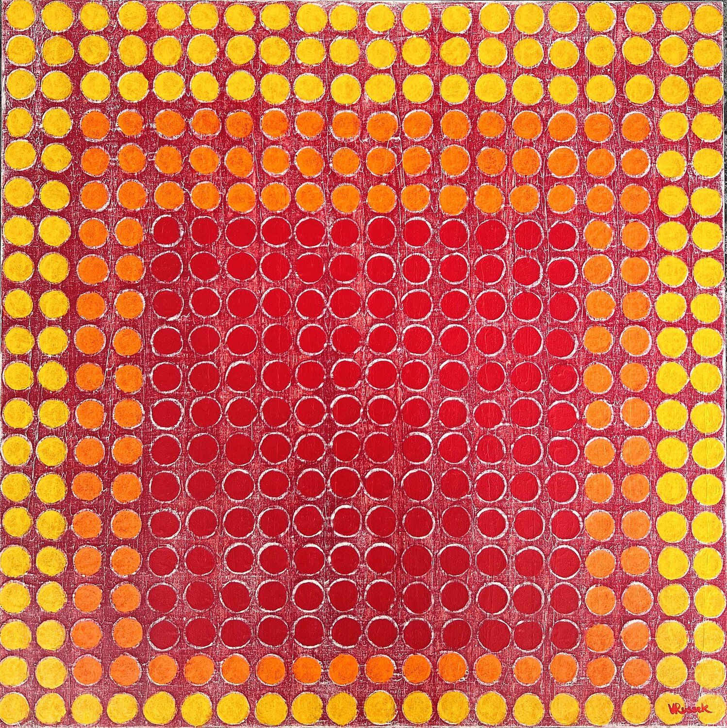 Radial Grid 14 Veronica Russek Original painting for sale