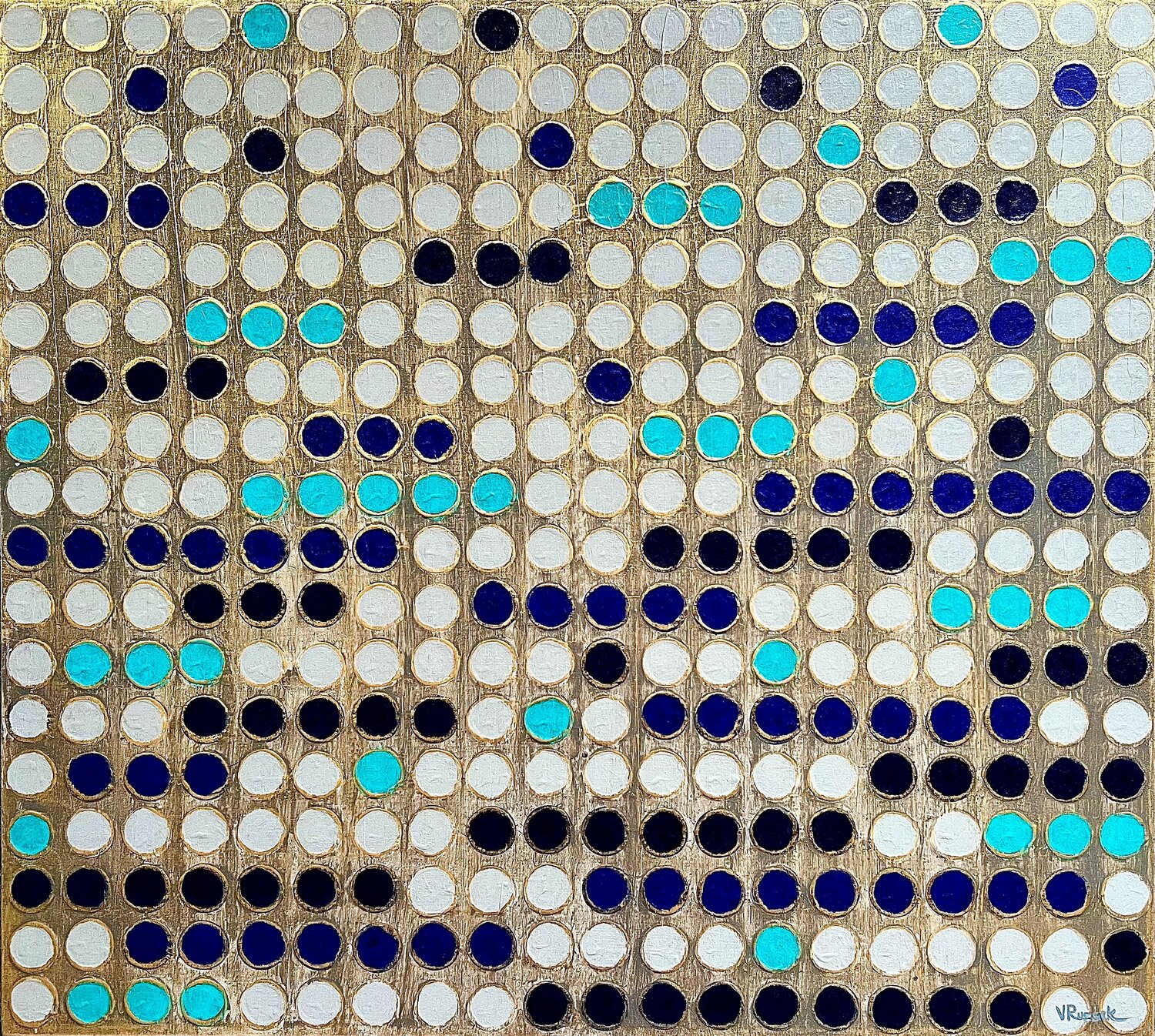 Dotted Lines 5 Veronica Russek Original painting for sale