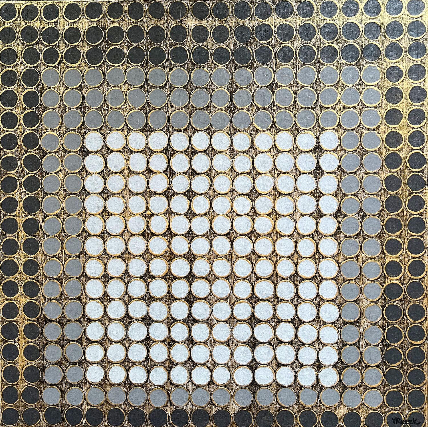 Radial Grid 9 Veronica Russek Original painting for sale