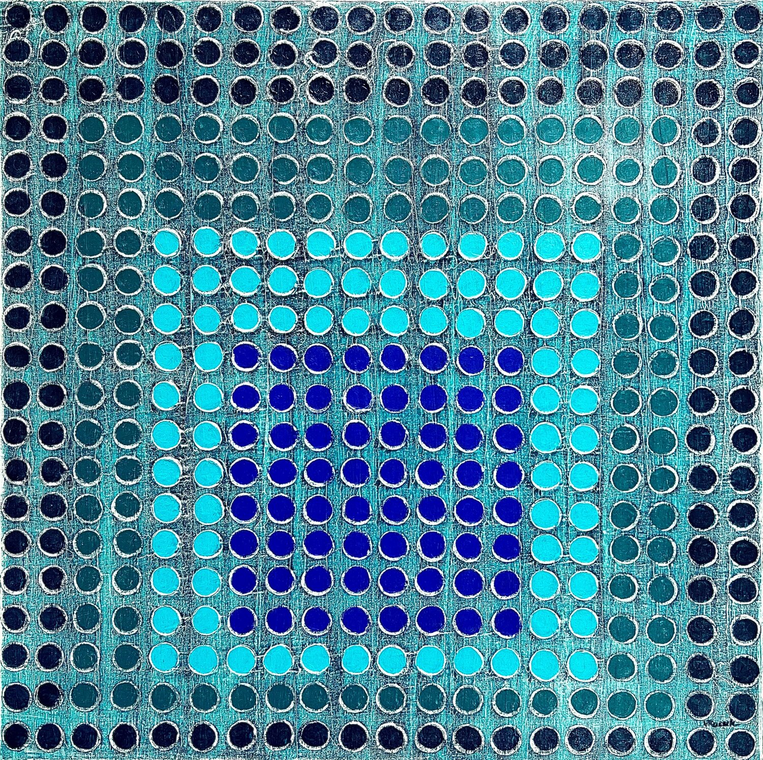 Radial Grid 7 Veronica Russek Original painting for sale