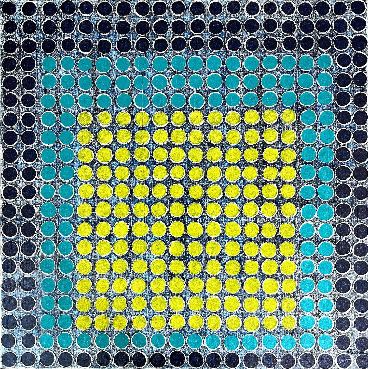 Radial Grid 16 Veronica Russek Original painting for sale