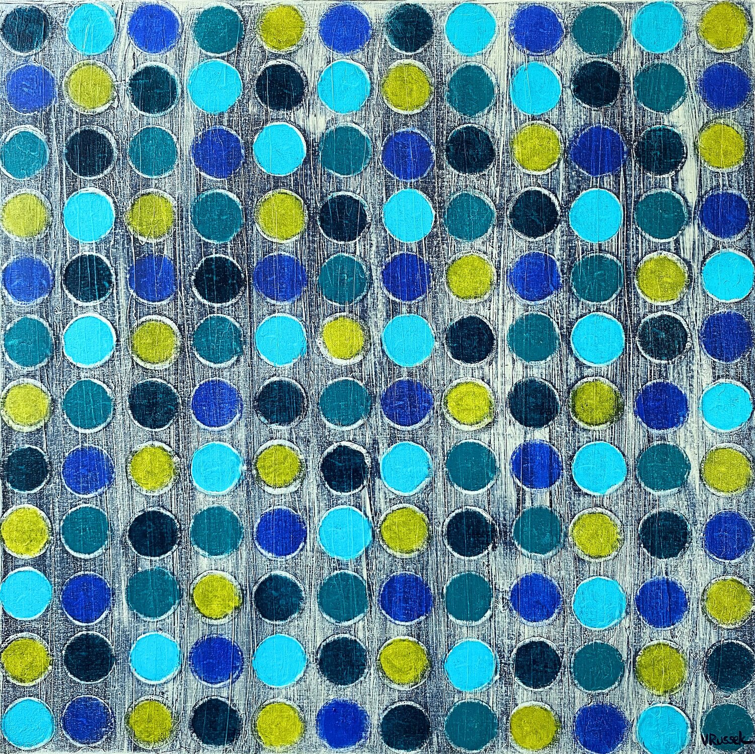 Dot Grid 5 Veronica Russek Original painting for sale