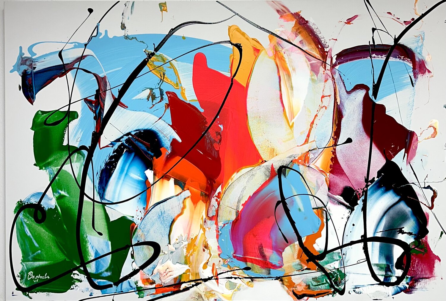 Explosion Giuseppe Barbale Original painting for sale