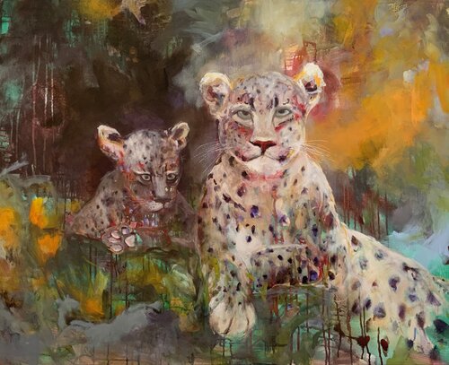 Vertraute Augenblicke by Susana Infurna Buscarino, Painting for Sale on Select