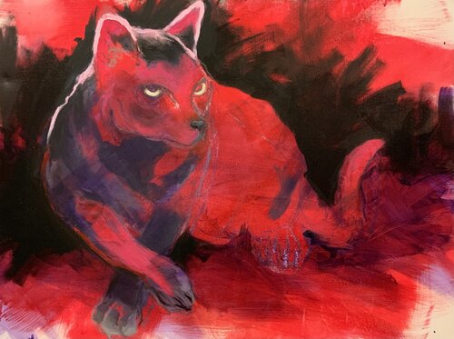 Supercat by Susana Infurna Buscarino, Painting for Sale on Select