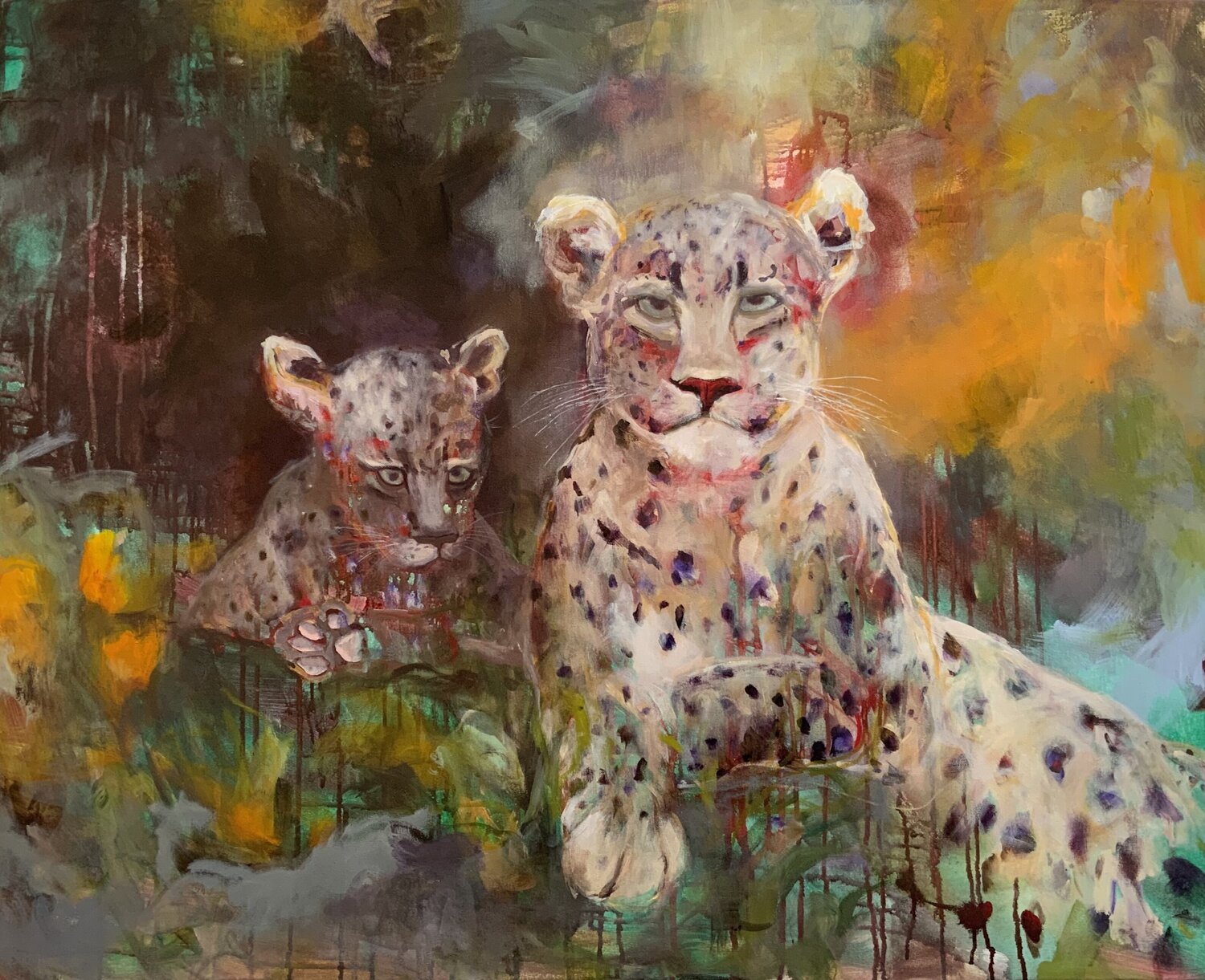 Vertraute Augenblicke Susana Infurna Buscarino Original painting for sale