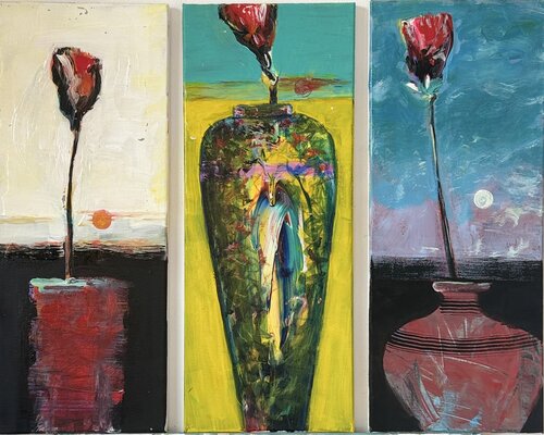 Three Graces by Botticell’s( three graces ) by Murad Akbarli, Painting for Sale on Select