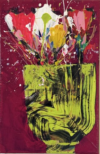 Green Vase by Murad Akbarli, Painting for Sale on Select