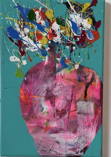 Pinky Vase by Murad Akbarli, Painting for Sale on Select