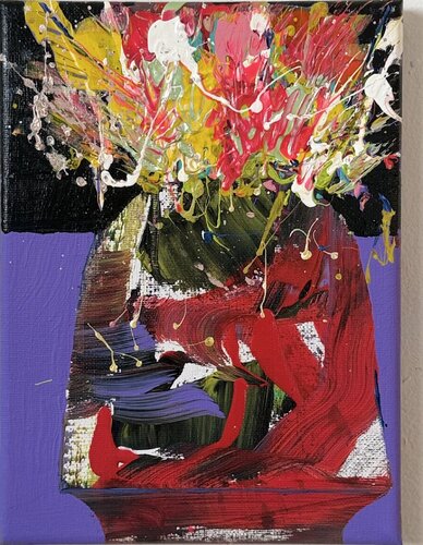 Dewy Flowers by Murad Akbarli, Painting for Sale on Select
