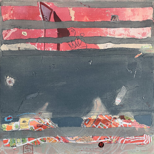Traffic Sign by Karin Schäfer, Painting for Sale on Select