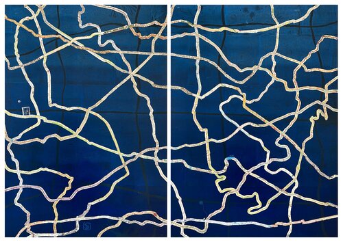 The Routes by Karin Schäfer, Painting for Sale on Select