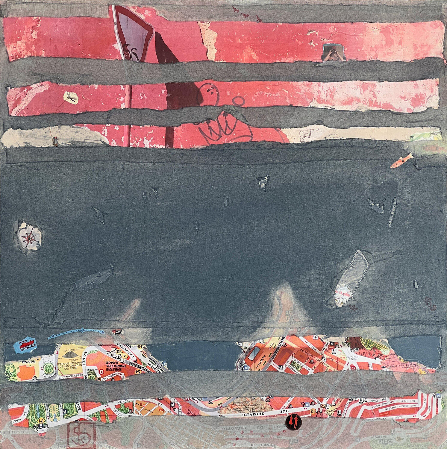 Traffic Sign Karin Schäfer Original painting for sale