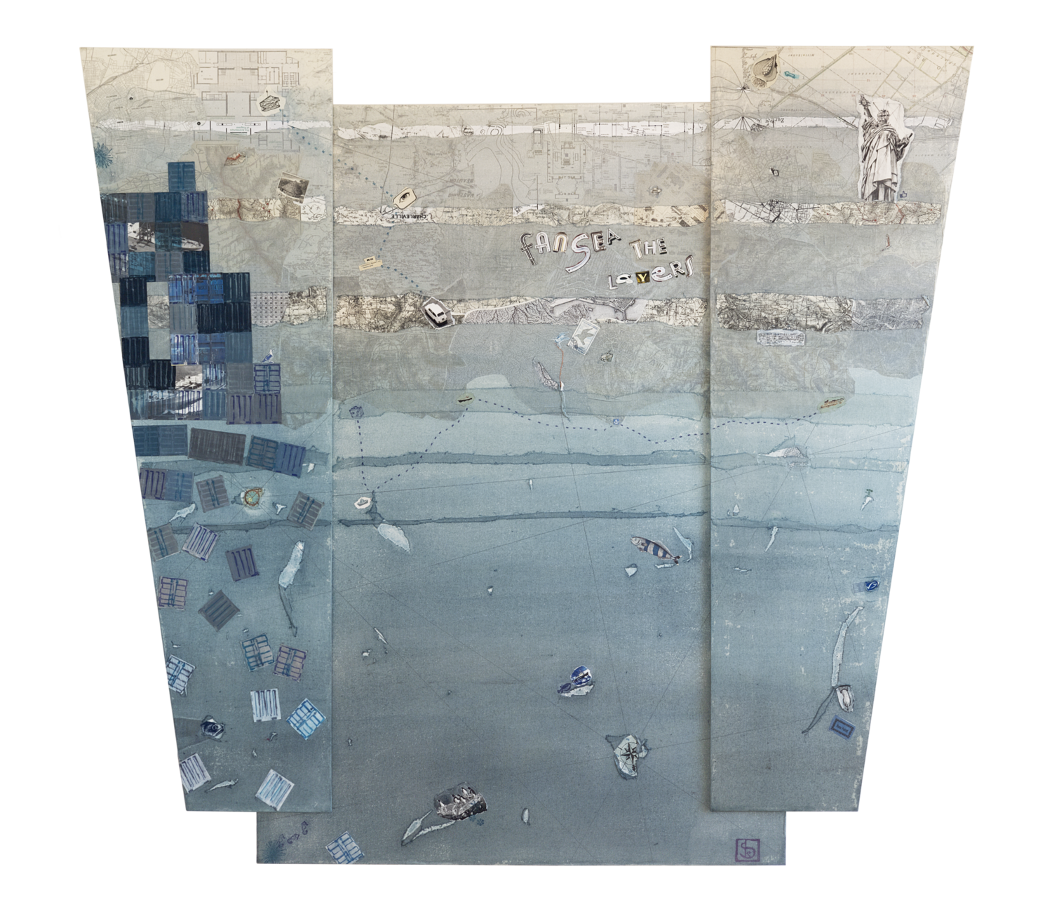 fanSEA the layers Karin Schäfer Original painting for sale