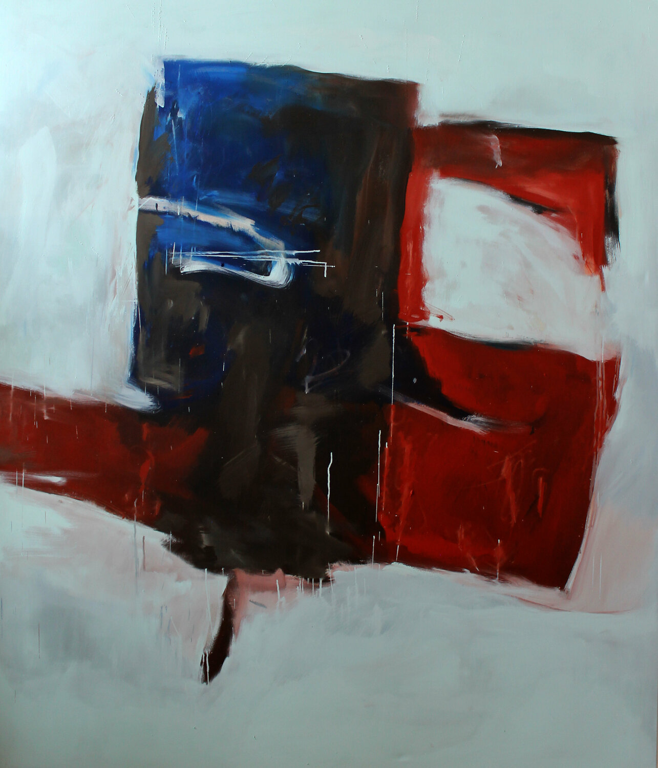 zueinanderstehen Daniel Schär Original painting for sale