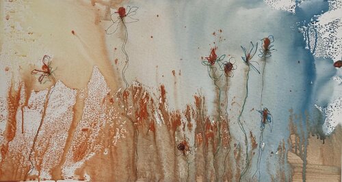 Friedliches Leben in der Stille  des Herbstes 2021 by Diane Kuster, Painting for Sale on Select