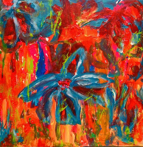 Abstraktion in Spanien by Diane Kuster, Painting for Sale on Select