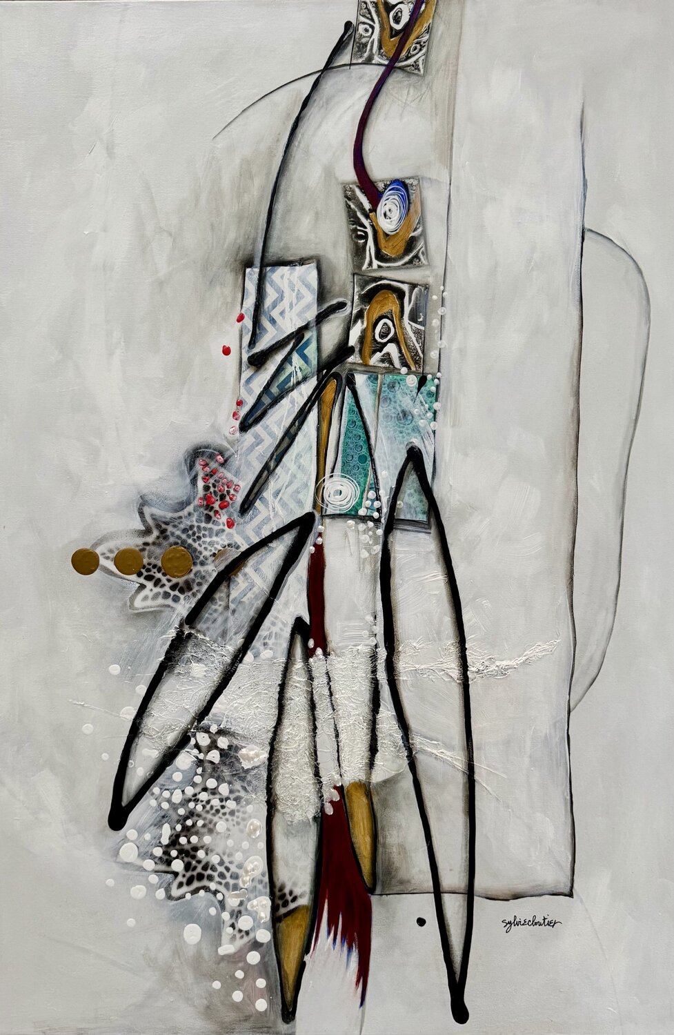 INSECTES EN VUE Sylvie Cloutier Original painting for sale