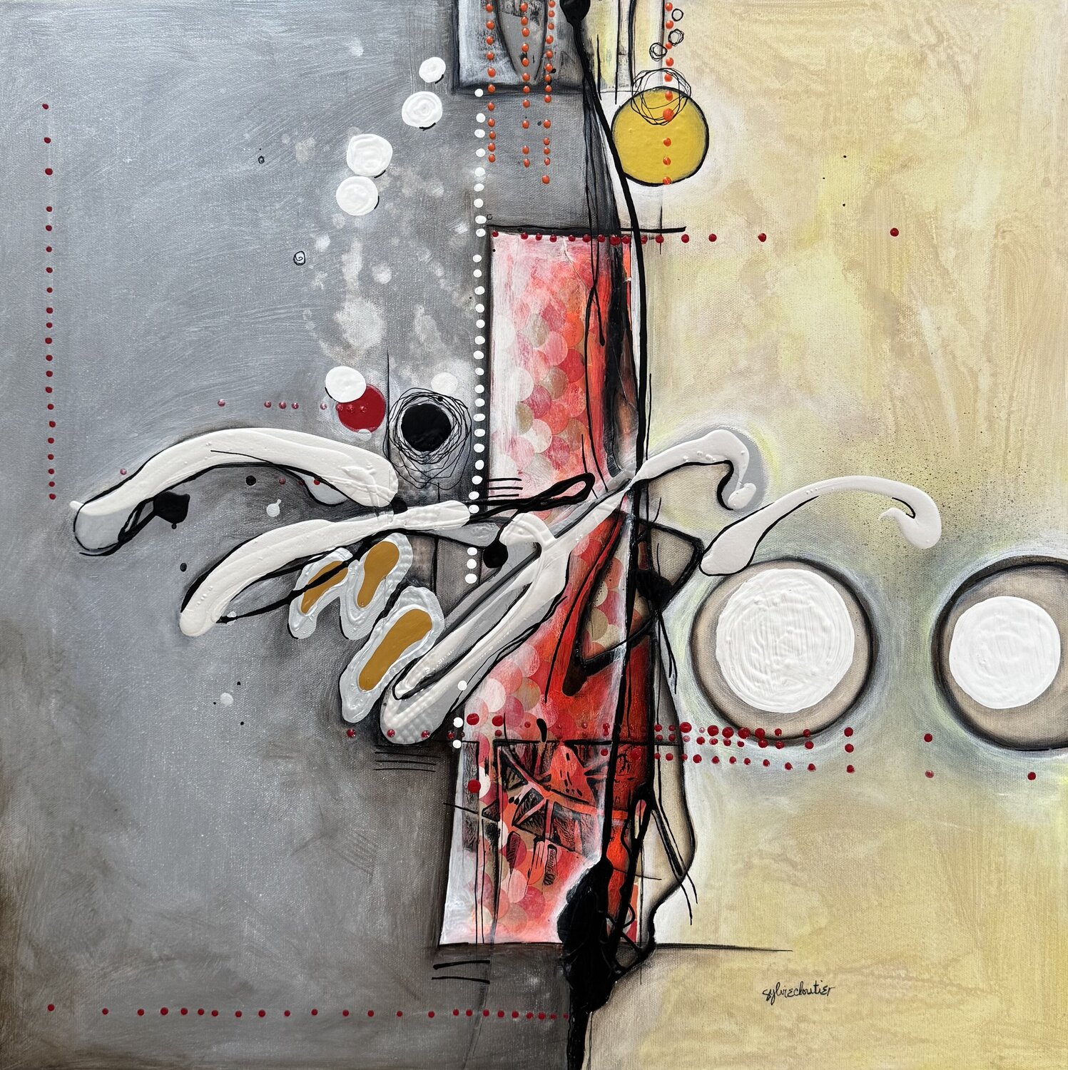 VOIR AU-DELÀ Sylvie Cloutier Original painting for sale