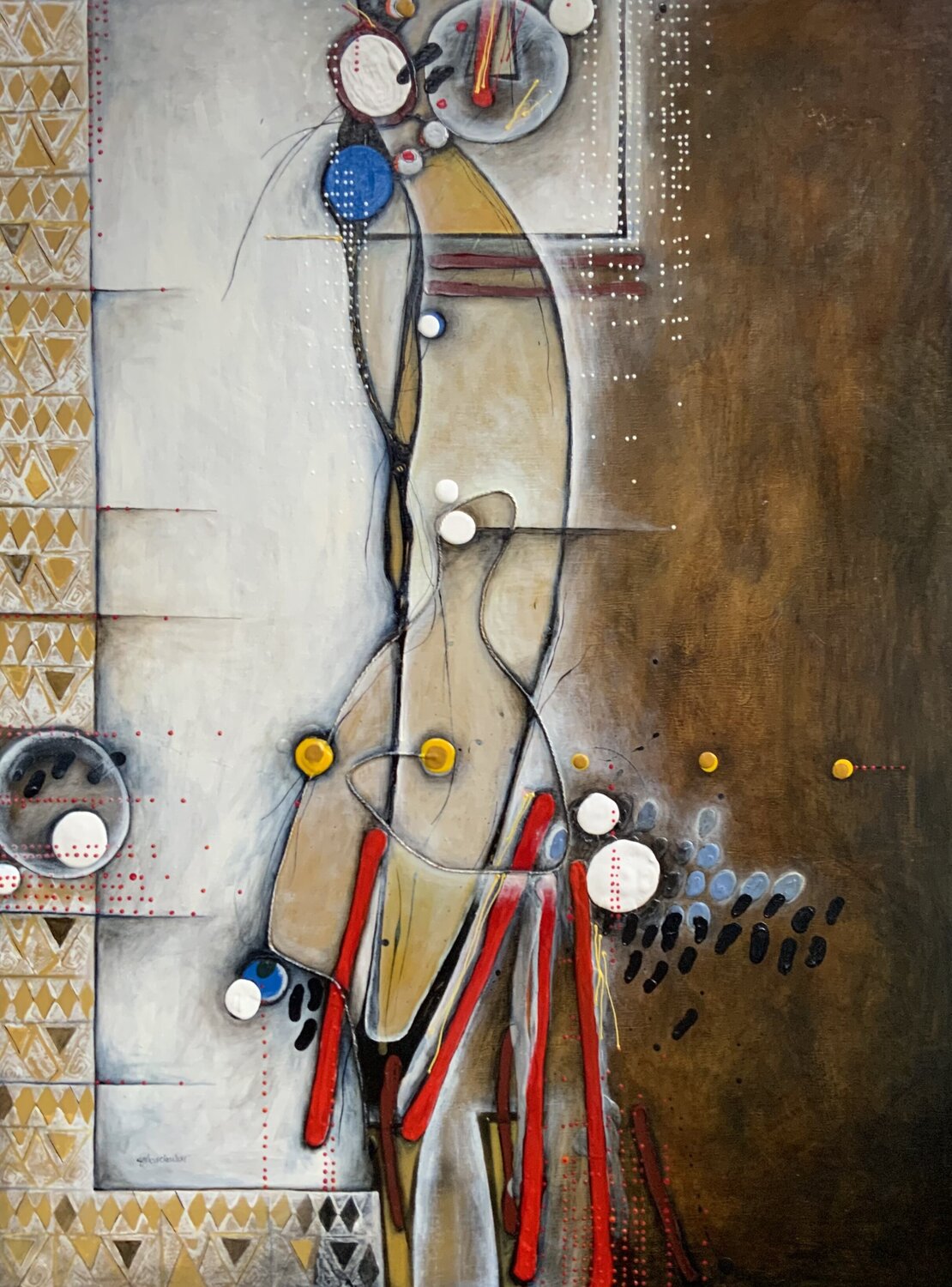 QUELQU'UN VEILLE Sylvie Cloutier Original painting for sale