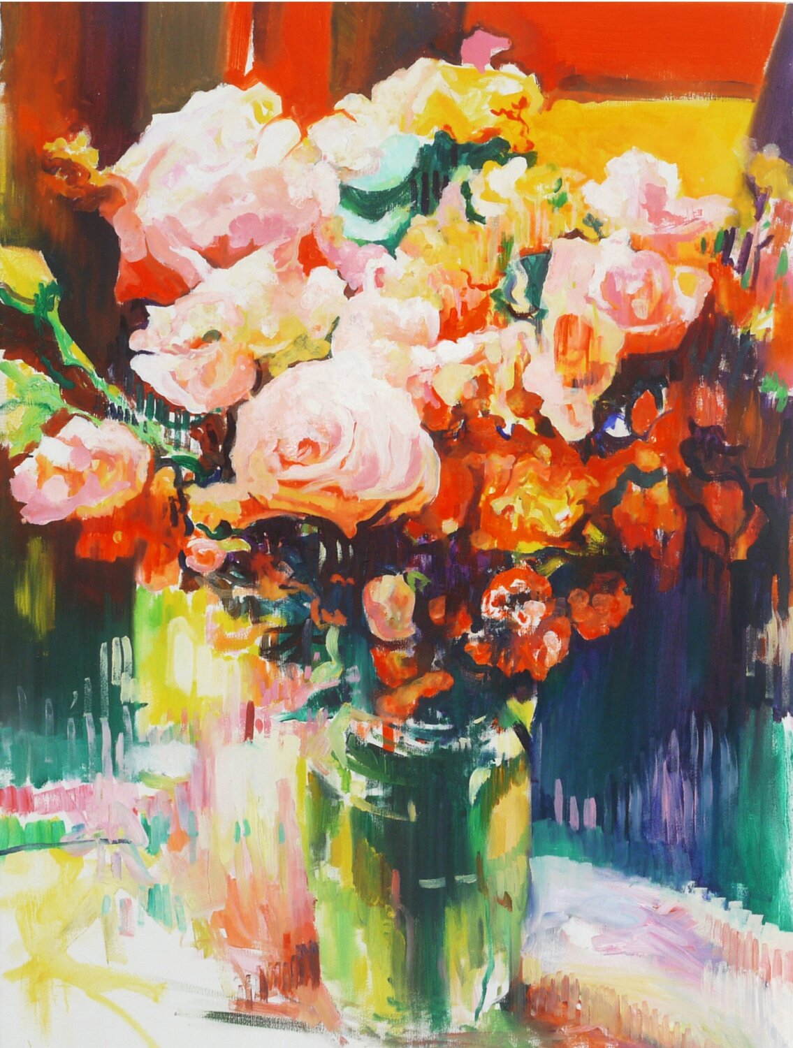 Roses Riemer Den Ouden Original painting for sale