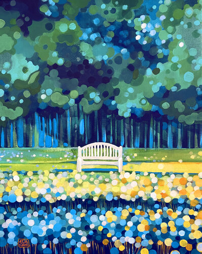 Thinking Bench by Ada Chini, Painting for Sale on Select