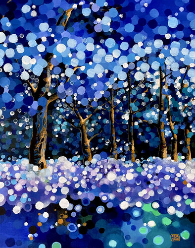 Blue Forest by Ada Chini, Painting for Sale on Select