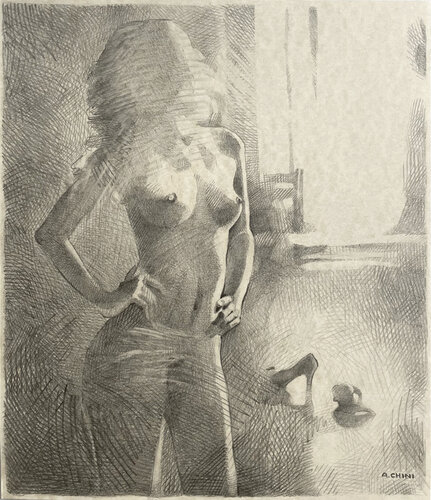 Siesta by Ada Chini, Drawing for Sale on Select