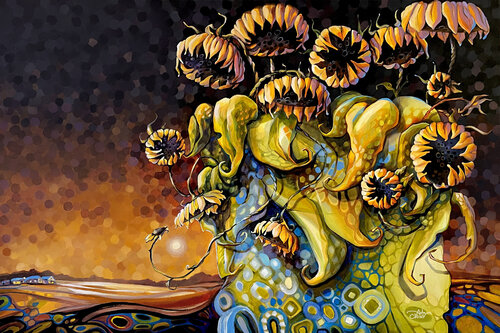Sunflowers by Ada Chini, Painting for Sale on Select