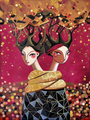 The Sisters by Ada Chini, Painting for Sale on Select