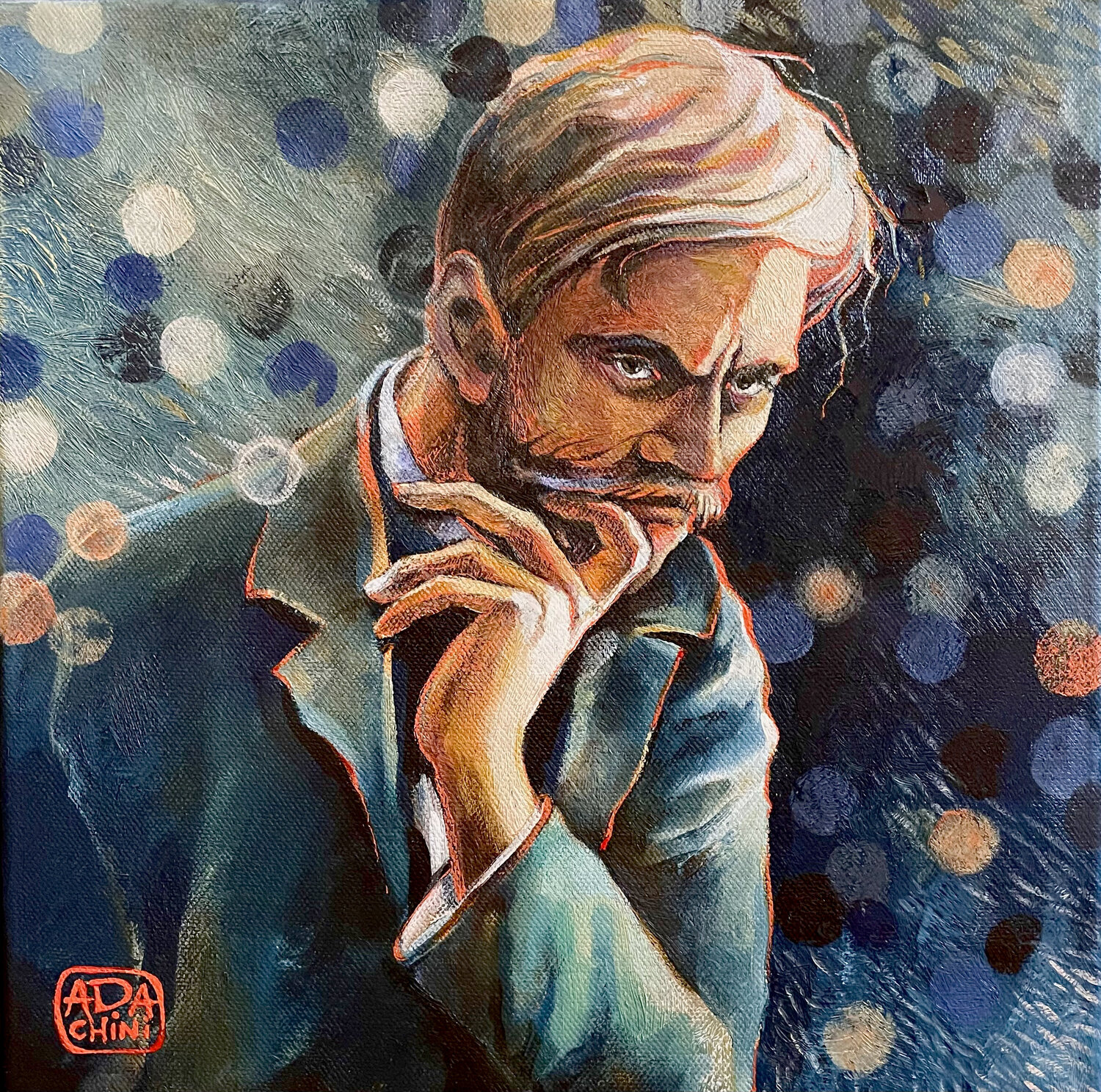 portrait of Galileo Chini Ada Chini Original painting for sale