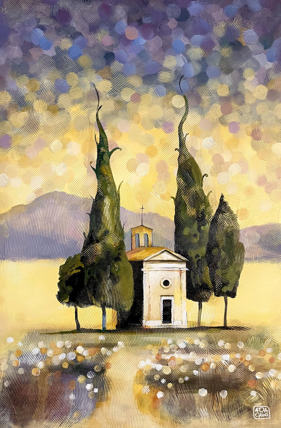 Chapel Vitaleta Ada Chini Original painting for sale