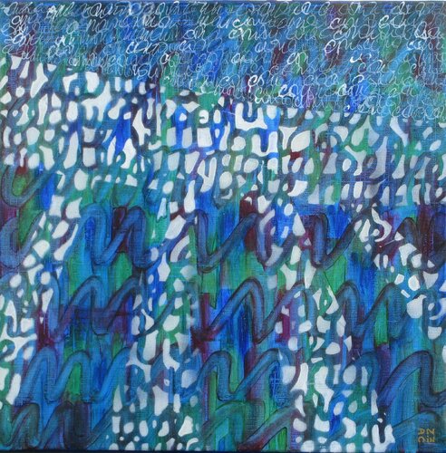 Fils du temps c by Andrée Cazin, Painting for Sale on Select