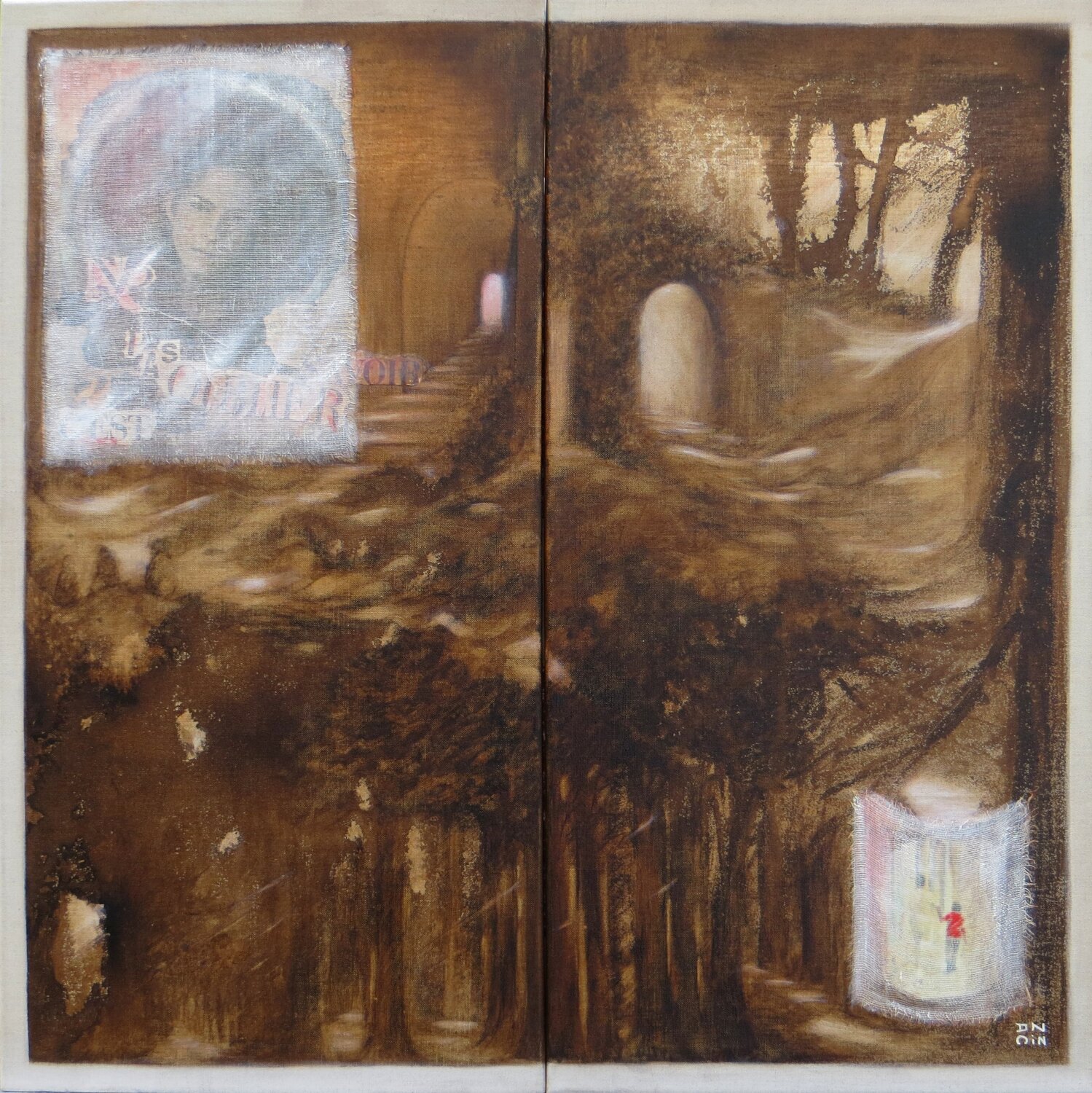 Itinéraires Andrée Cazin Original painting for sale