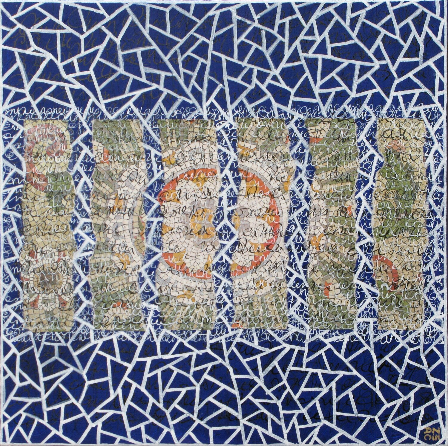 Fragmentation Andrée Cazin Original painting for sale