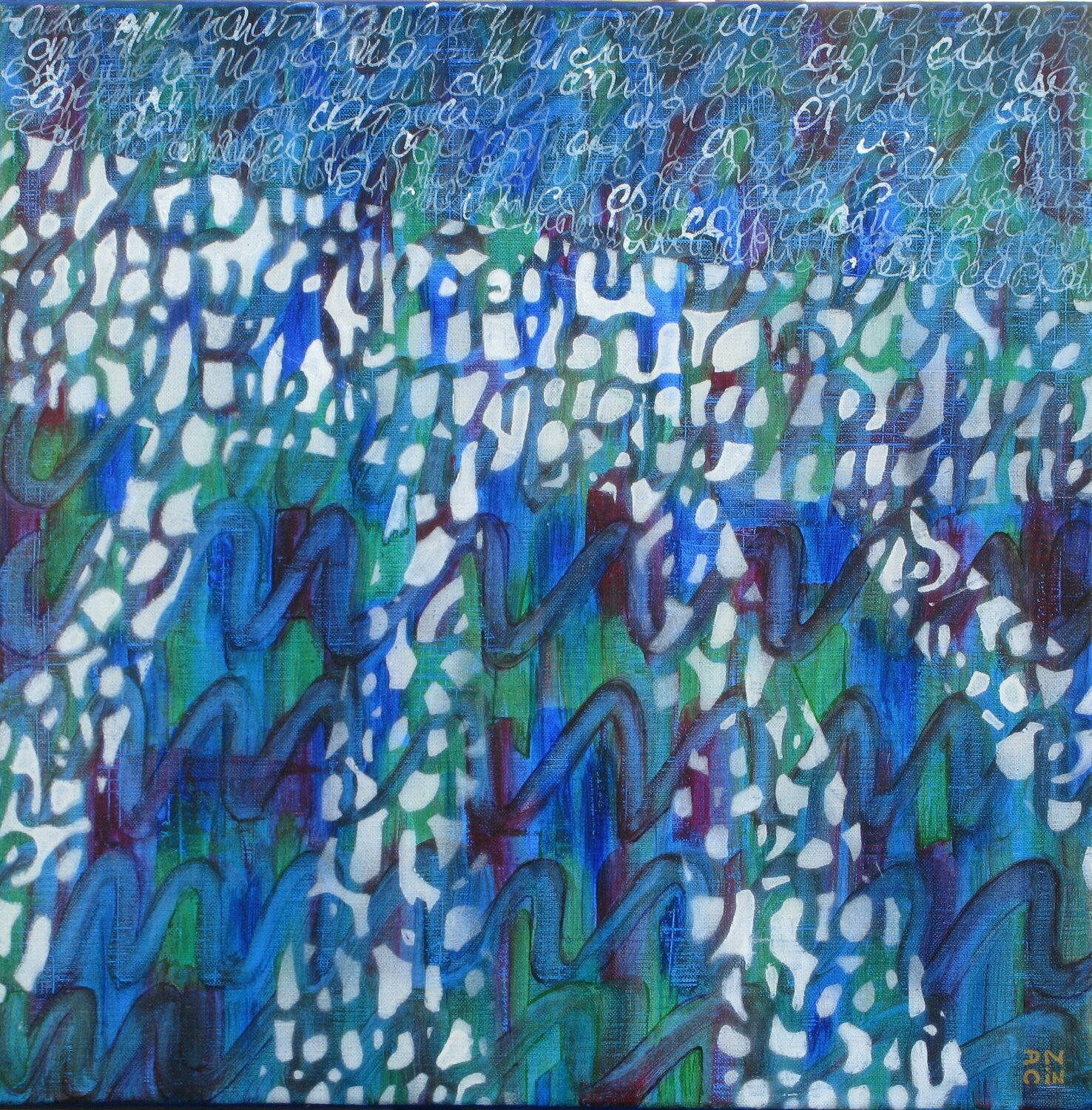 Fils du temps c Andrée Cazin Original painting for sale